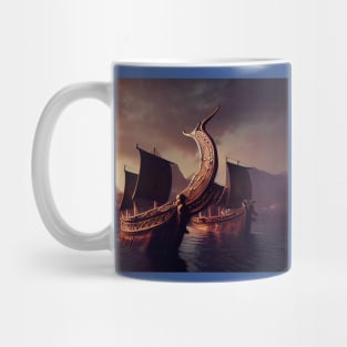 Viking Raiders on Longships Mug